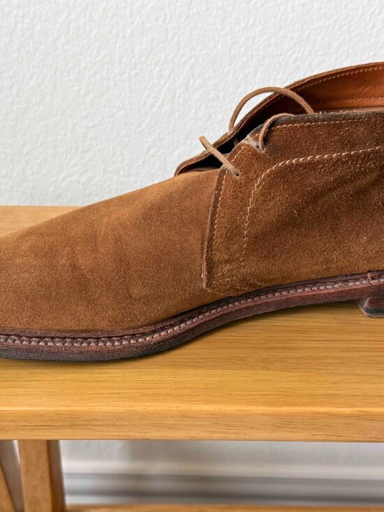 Men\'s Alden Chukka Boot 1493 Unlined Snuff Suede Leydon Last - Brown Size 11 B/D